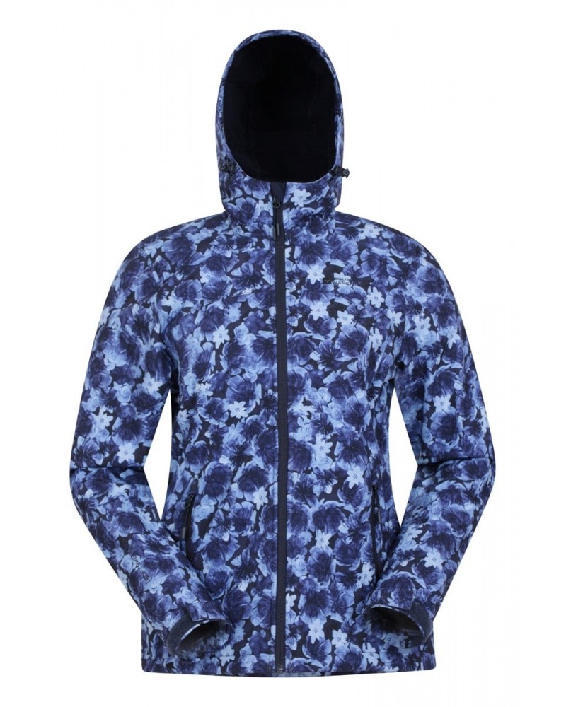 Exodus Womens Printed Water Resistant Softshell Navy $28.70 Jackets