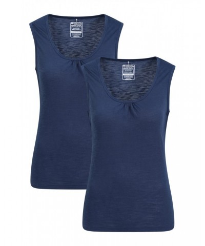 Agra Quick-Dry Womens Tank Top 2-Pack Navy $13.99 Tops