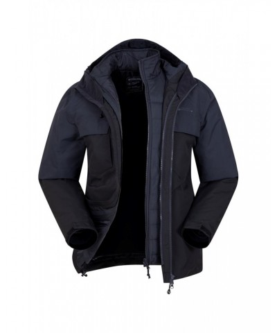 Journey Mens Recycled 3 In 1 Waterproof Jacket Charcoal $53.89 Jackets