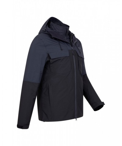 Journey Mens Recycled 3 In 1 Waterproof Jacket Charcoal $53.89 Jackets