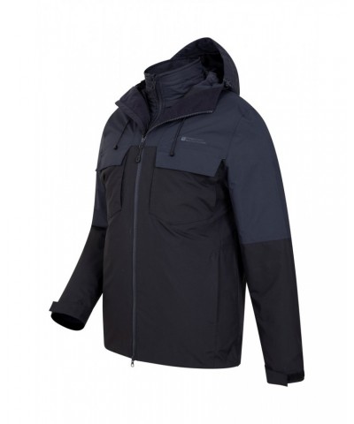 Journey Mens Recycled 3 In 1 Waterproof Jacket Charcoal $53.89 Jackets