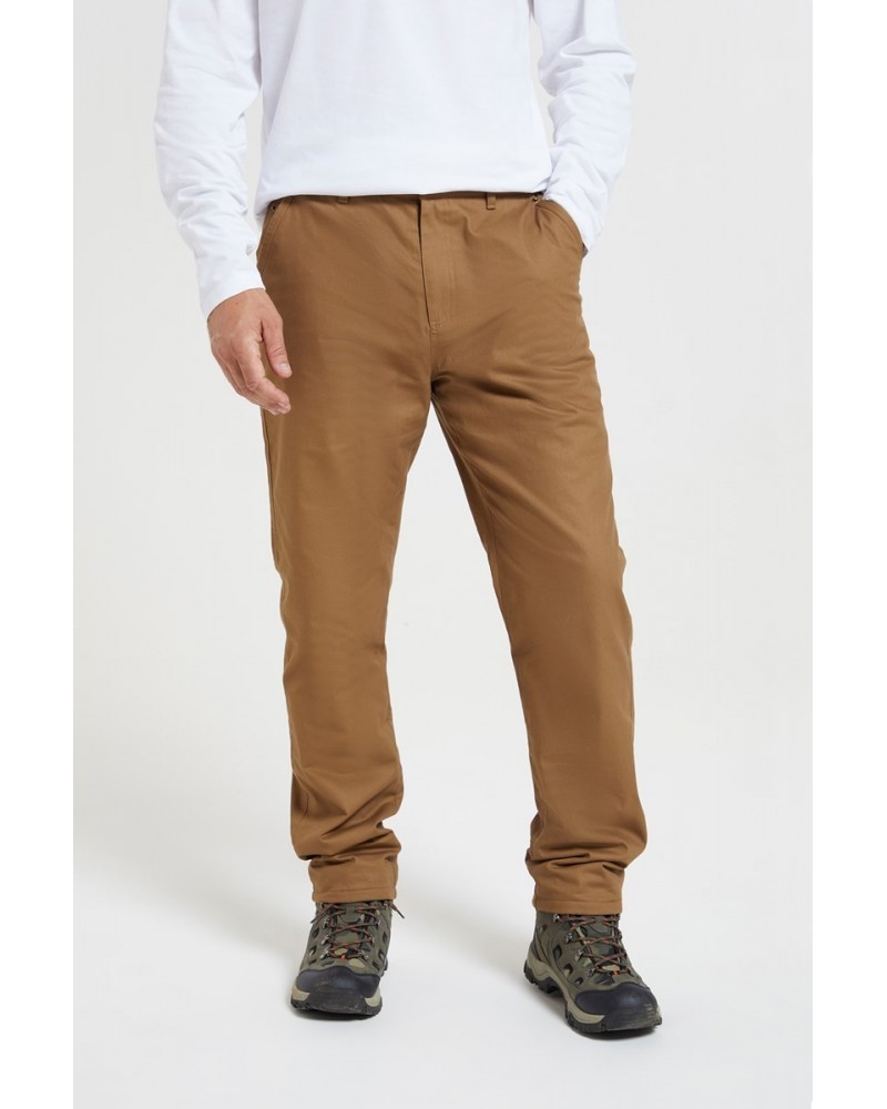 Gander Mens Fleece Lined Pants Tan $27.50 Pants