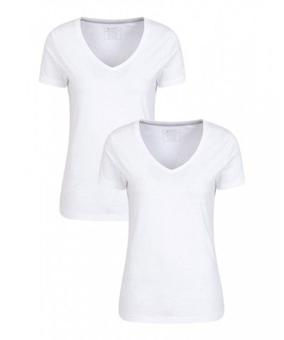 Eden Womens Organic Short Sleeve T-Shirt Multipack White $17.39 Tops