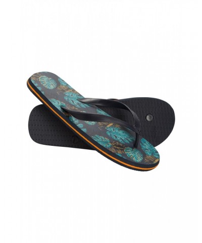 Beach Walk Mens Flip Flops Navy $8.69 Footwear