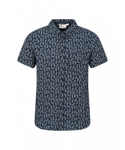 Preston Illustration Mens Shirt Navy $19.79 Tops