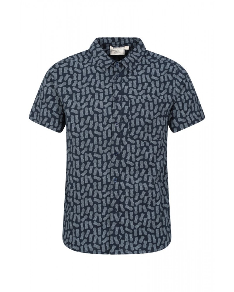 Preston Illustration Mens Shirt Navy $19.79 Tops