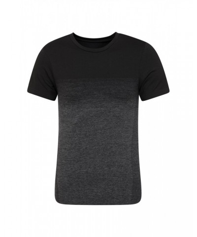 Grip Mens Seamless Ombre T-Shirt Black $11.19 Tops