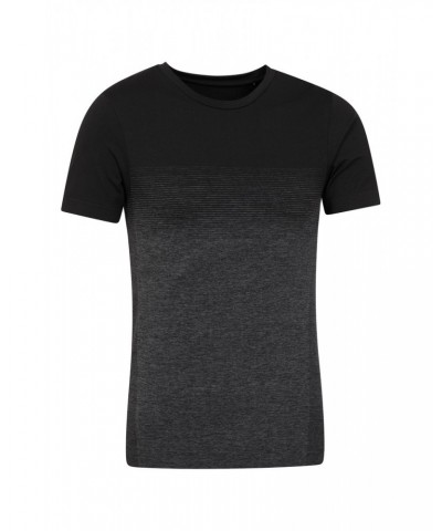 Grip Mens Seamless Ombre T-Shirt Black $11.19 Tops