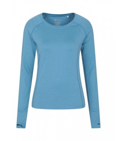 Breeze Recycled Yarn Womens Long Sleeve Tee Pale Blue $12.74 Active