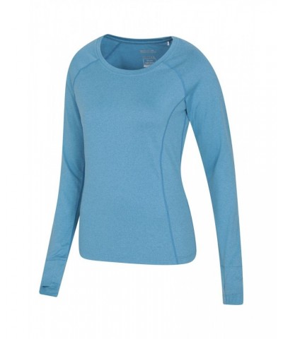 Breeze Recycled Yarn Womens Long Sleeve Tee Pale Blue $12.74 Active