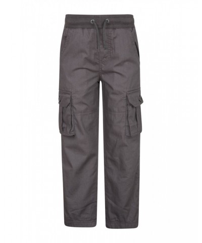 Pull Up Kids Jersey Lined Cargo Pants Dark Grey $15.75 Pants