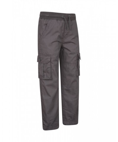 Pull Up Kids Jersey Lined Cargo Pants Dark Grey $15.75 Pants