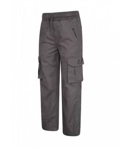 Pull Up Kids Jersey Lined Cargo Pants Dark Grey $15.75 Pants