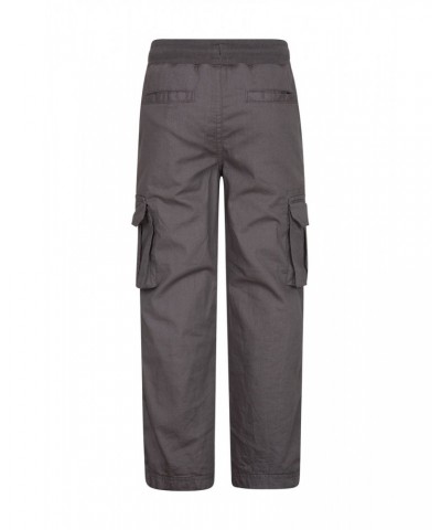 Pull Up Kids Jersey Lined Cargo Pants Dark Grey $15.75 Pants