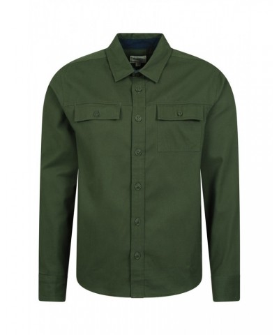 Brook Mens Long Sleeve Overshirt Khaki $14.52 Tops