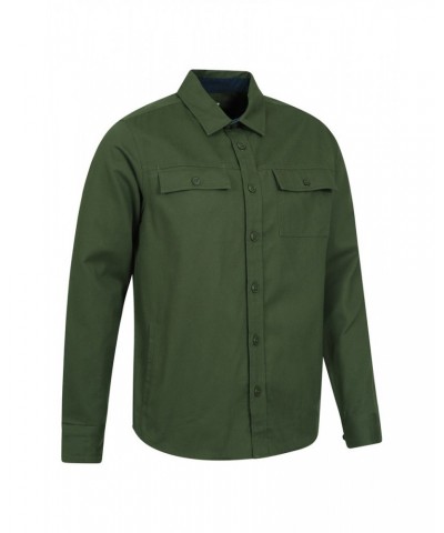 Brook Mens Long Sleeve Overshirt Khaki $14.52 Tops