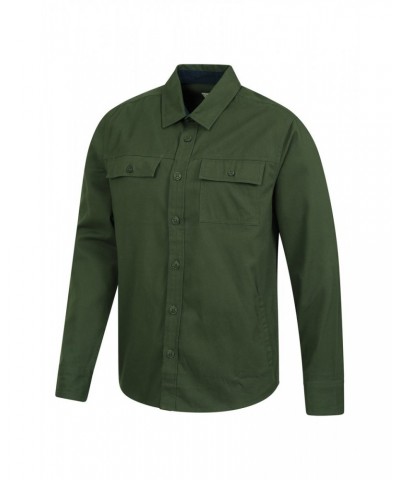 Brook Mens Long Sleeve Overshirt Khaki $14.52 Tops