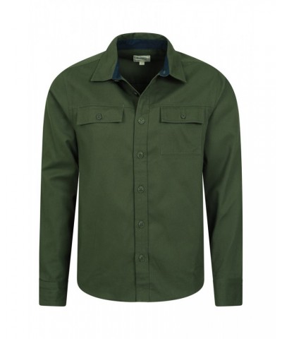 Brook Mens Long Sleeve Overshirt Khaki $14.52 Tops