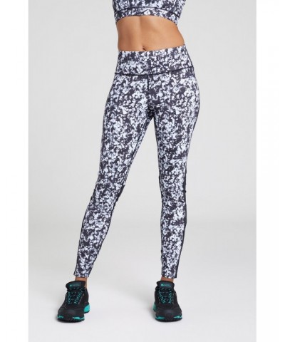 Track Record Womens Patterned Leggings Black $13.99 Active