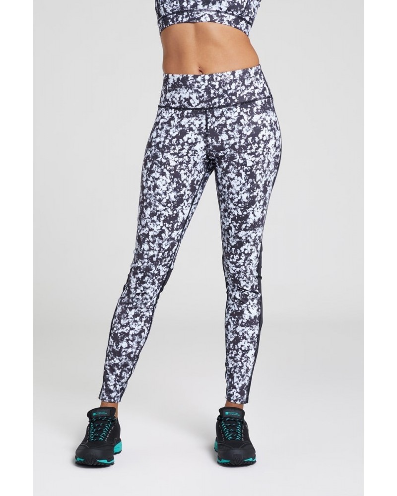 Track Record Womens Patterned Leggings Black $13.99 Active