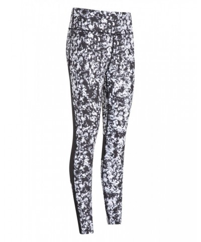 Track Record Womens Patterned Leggings Black $13.99 Active