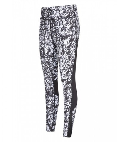 Track Record Womens Patterned Leggings Black $13.99 Active