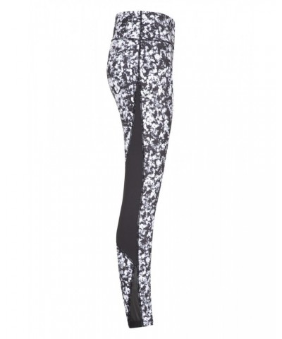 Track Record Womens Patterned Leggings Black $13.99 Active