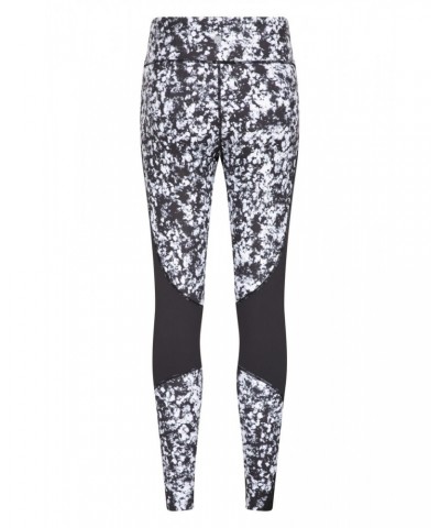 Track Record Womens Patterned Leggings Black $13.99 Active