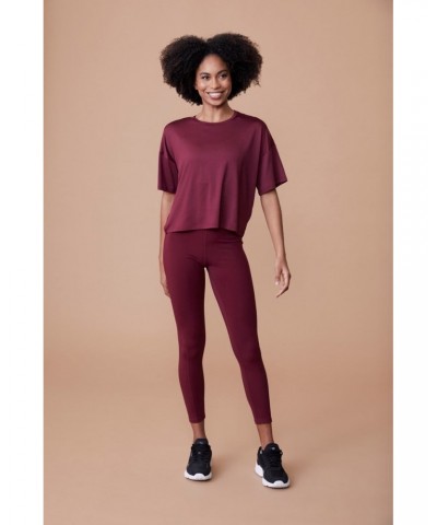 Shadow Womens Crop Top Burgundy $13.25 Tops