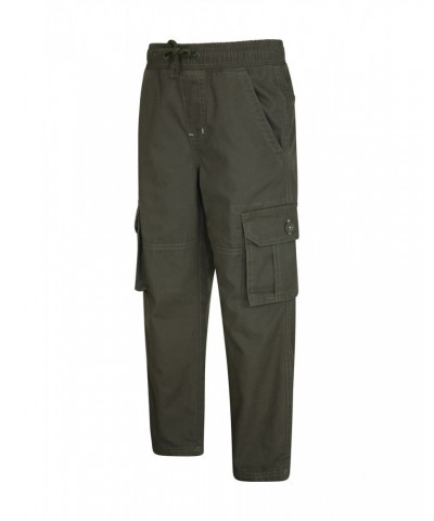 Pull Up Kids Jersey Lined Cargo Pants Khaki $15.05 Pants