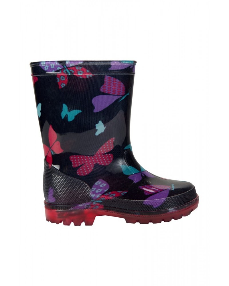 Splash Junior Flashing Lights Rain Boots Bright Pink $13.24 Footwear