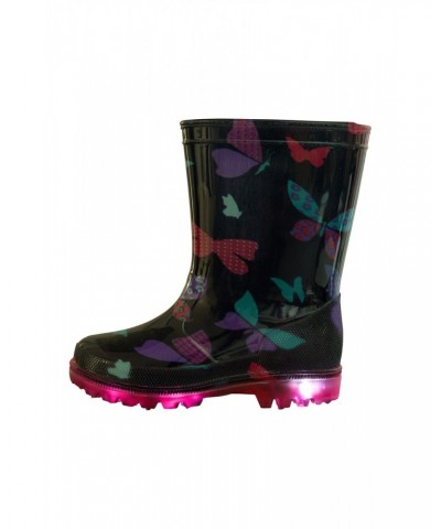 Splash Junior Flashing Lights Rain Boots Bright Pink $13.24 Footwear