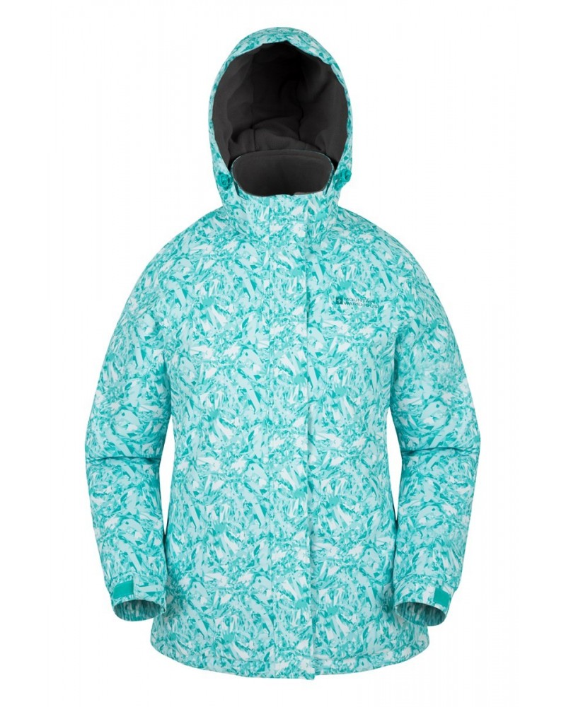 Dawn Womens Printed Ski Jacket Pale Green $25.99 Jackets