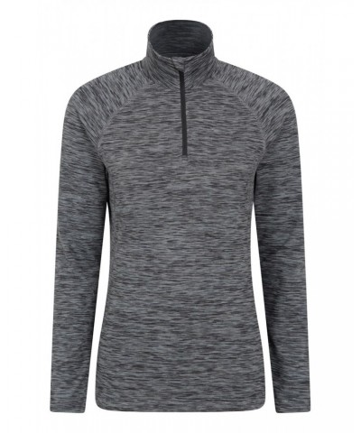 Bend And Stretch Womens Half-Zip Midlayer Black $18.14 Active