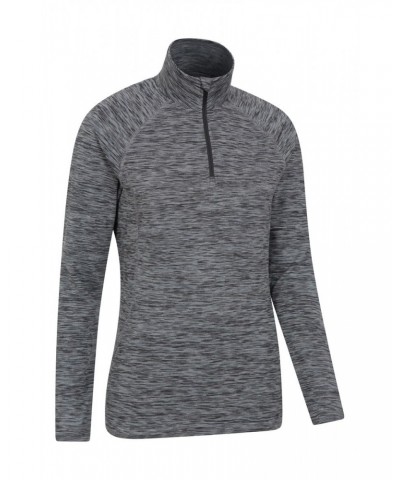 Bend And Stretch Womens Half-Zip Midlayer Black $18.14 Active