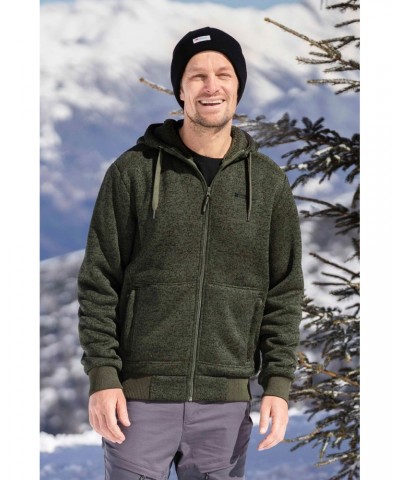 Nevis II Mens Fur Lined Hoodie Dark Khaki $30.80 Tops