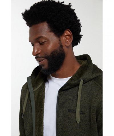 Nevis II Mens Fur Lined Hoodie Dark Khaki $30.80 Tops