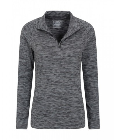 Bend And Stretch Womens Half-Zip Midlayer Black $18.14 Active