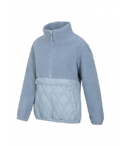 Brook Womens Hybrid Half-Zip Fleece Light Blue $22.79 Fleece