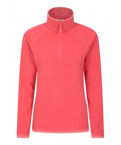 Montana Womens Half-Zip Fleece Fiery Coral $14.03 Fleece