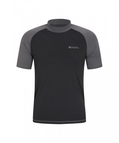 Mens UV Rash Guard Dark Grey $14.74 Swimwear