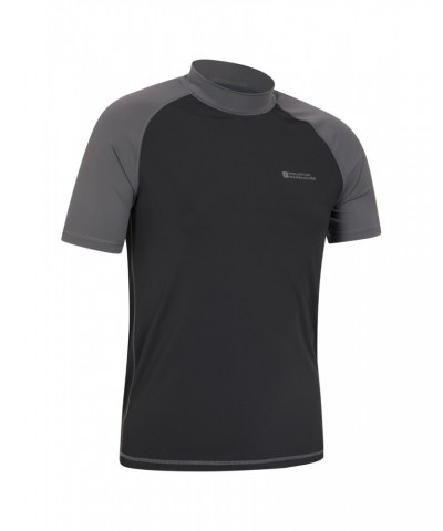 Mens UV Rash Guard Dark Grey $14.74 Swimwear