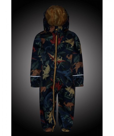 Puddle Kids Printed Waterproof Rain Suit Royal Blue $20.29 Babywear