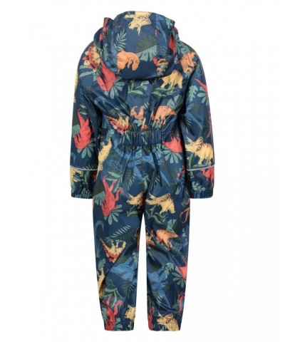 Puddle Kids Printed Waterproof Rain Suit Royal Blue $20.29 Babywear