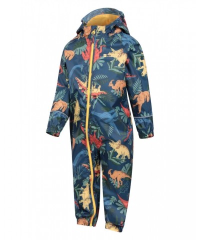 Puddle Kids Printed Waterproof Rain Suit Royal Blue $20.29 Babywear