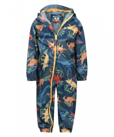 Puddle Kids Printed Waterproof Rain Suit Royal Blue $20.29 Babywear