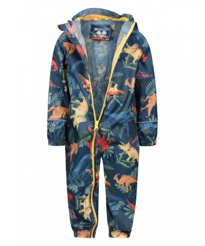 Puddle Kids Printed Waterproof Rain Suit Royal Blue $20.29 Babywear