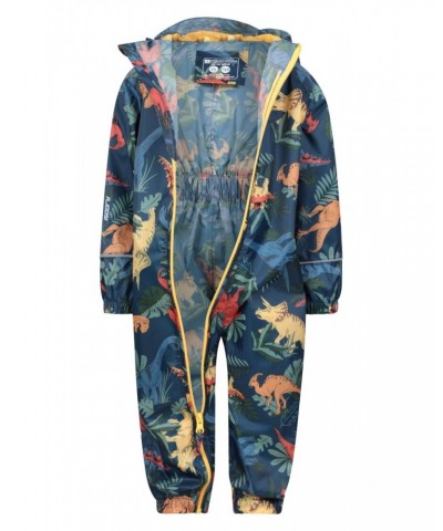 Puddle Kids Printed Waterproof Rain Suit Royal Blue $20.29 Babywear