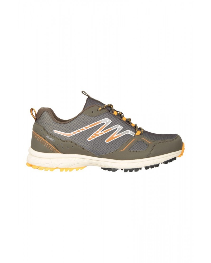 Enhance Mens Waterproof Trail Runner Sneakers Khaki $31.85 Active