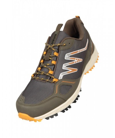 Enhance Mens Waterproof Trail Runner Sneakers Khaki $31.85 Active